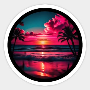 colorful sunset Sticker